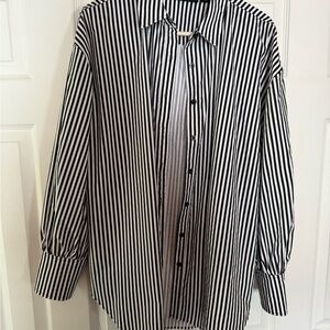 New York & Company Black and White Striped Men's Shirt